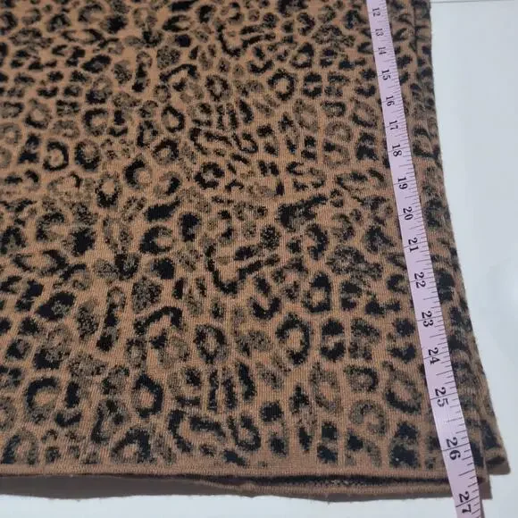 Moth by Anthropologie Pants Women's Medium Leopard Print Knit Wool Blend Mobwife - Picture 7 of 10